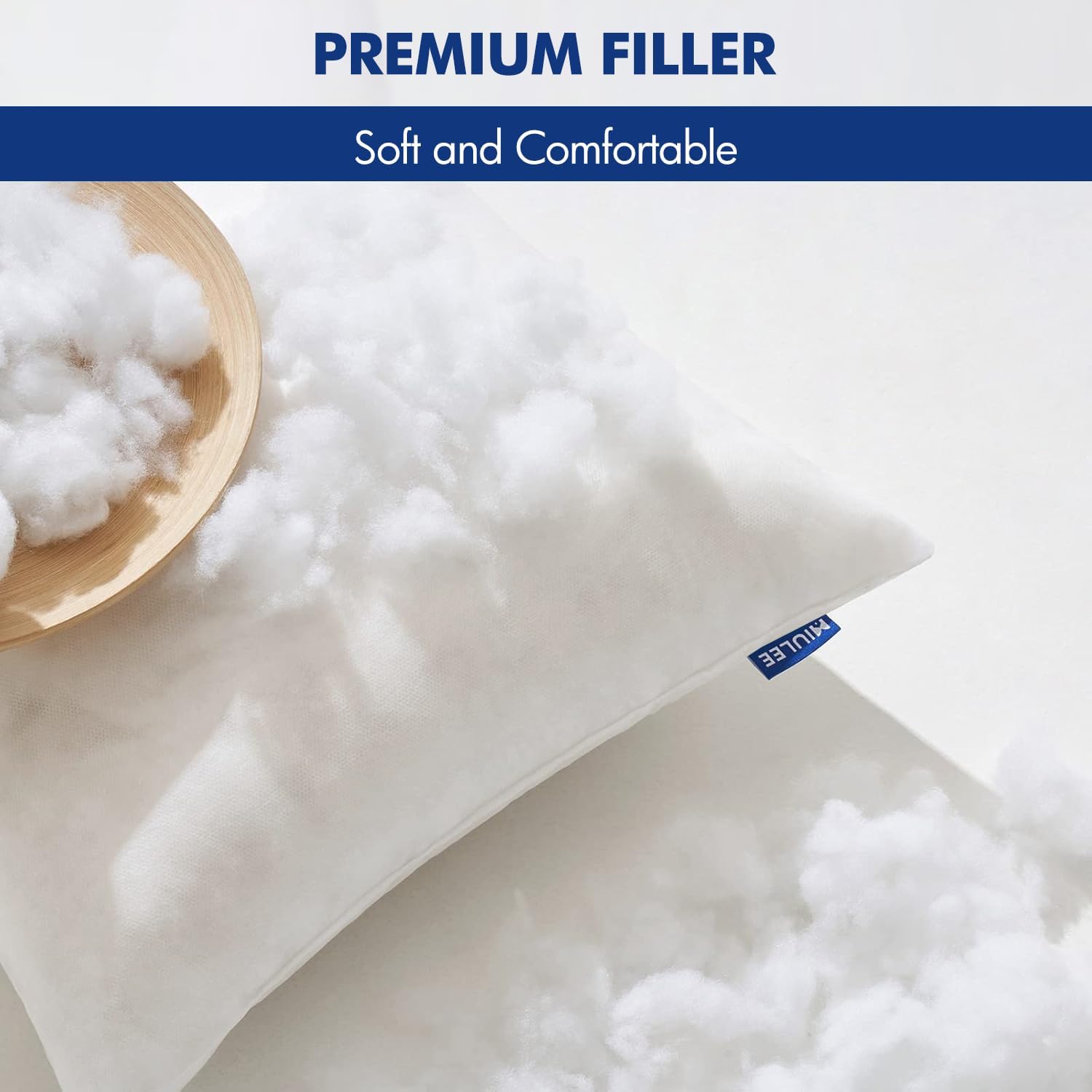 MIULEE Pillow Insert 12x20 Inch, Decorative Rectangle Throw Pillow Insert, Premium Fluffy Pillow Forms Stuffer for Sofa Couch Living Room - Image 2