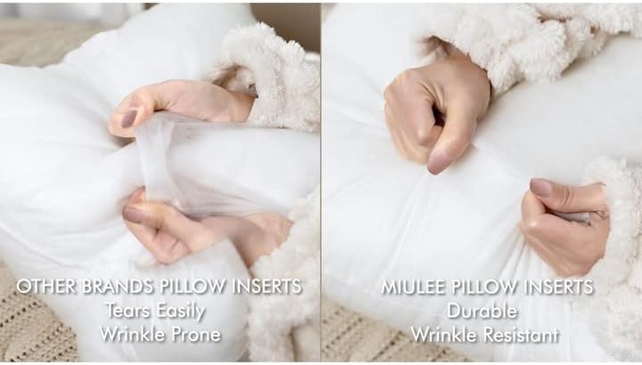 MIULEE Pillow Insert 12x20 Inch, Decorative Rectangle Throw Pillow Insert, Premium Fluffy Pillow Forms Stuffer for Sofa Couch Living Room - Image 8